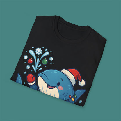 Christmas Whale Unisex T-Shirt