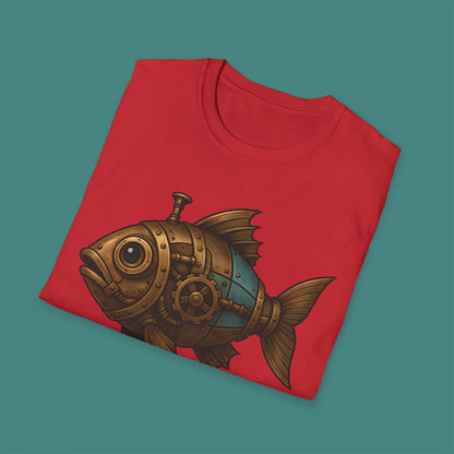 Steampunk Mechanical Fish Unisex T-Shirt