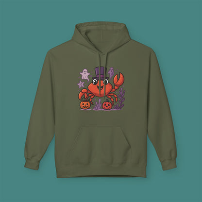 Halloween Crab Fleece Unisex Hoodie