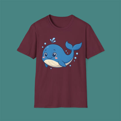 Cartoon Cute Whale Unisex T-Shirt