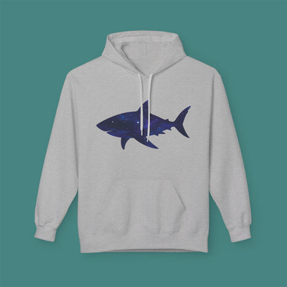 Cosmic Galaxy Shark Fleece Unisex Hoodie