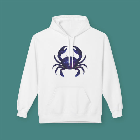 Cosmic Galaxy Crab Fleece Unisex Hoodie