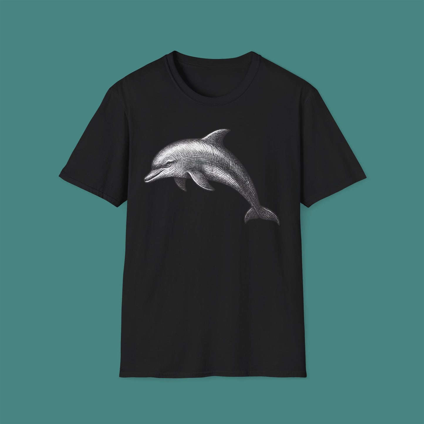 Vintage Etching Dolphin Unisex T-Shirt