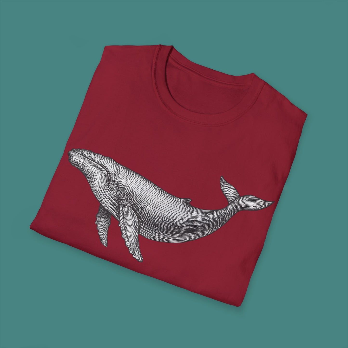 Vintage Etching Whale Unisex T-Shirt