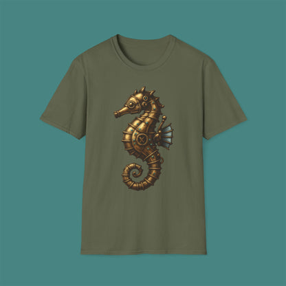 Steampunk Mechanical Seahorse Unisex T-Shirt