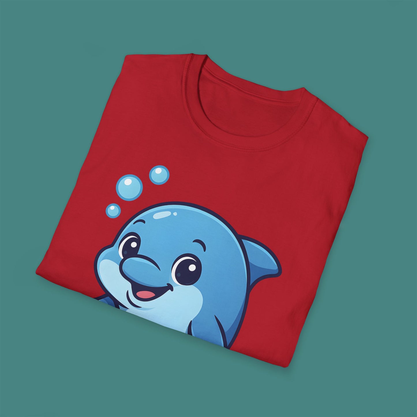 Cartoon Cute Dolphin Unisex T-Shirt