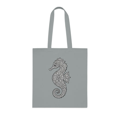 Intricate Mandala Seahorse Tote Bag