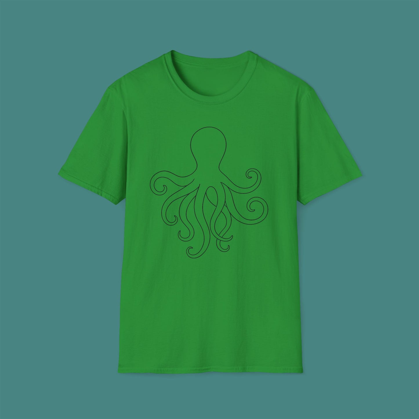 Minimalist Line Art Octopus Unisex T-Shirt
