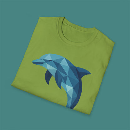 Geometric Polygon Dolphin Unisex T-Shirt
