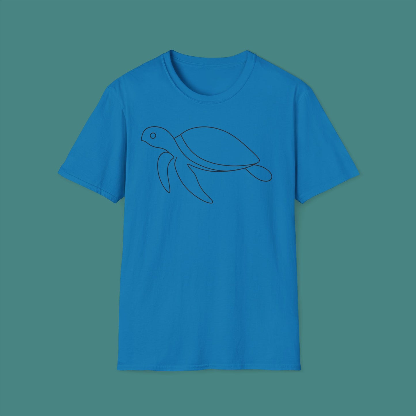 Minimalist Line Art Turtle Unisex T-Shirt