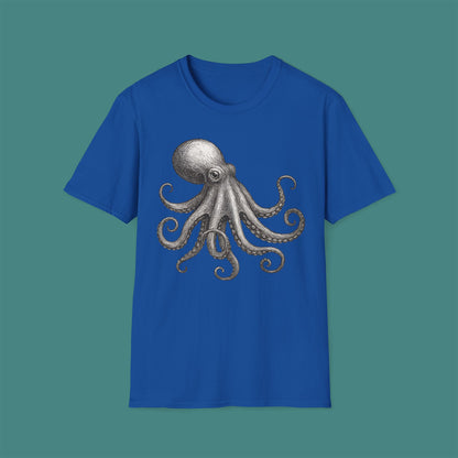 Vintage Etching Octopus Unisex T-Shirt