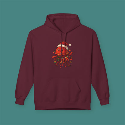 Christmas Jellyfish Fleece Unisex Hoodie
