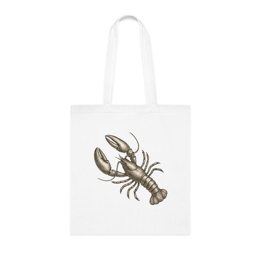 Vintage Etching Lobster Tote Bag