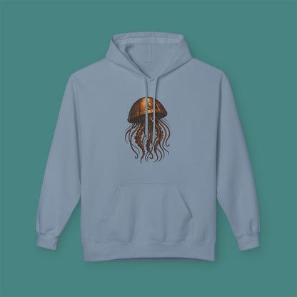 Steampunk Mechanical Jellyfish Fleece Unisex Hoodie