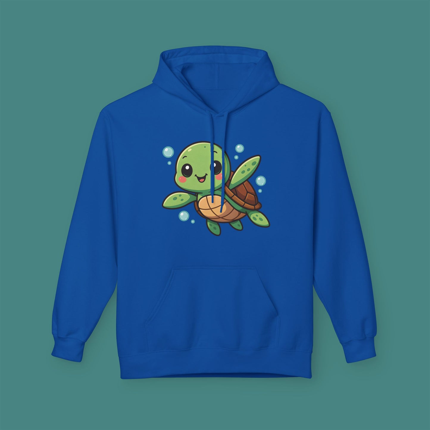 Cartoon Cute Turtle Fleece Unisex Hoodie
