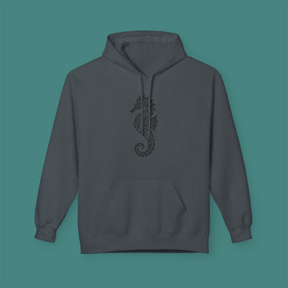 Tribal Tattoo Seahorse Fleece Unisex Hoodie