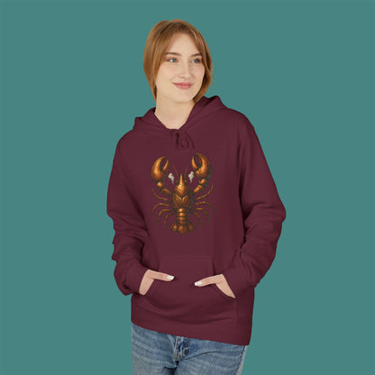 Steampunk Mechanical Lobster Fleece Unisex Hoodie