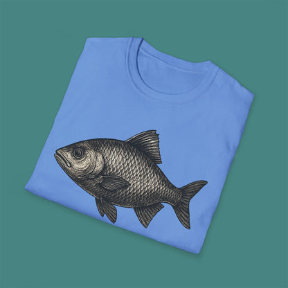 Vintage Etching Fish Unisex T-Shirt