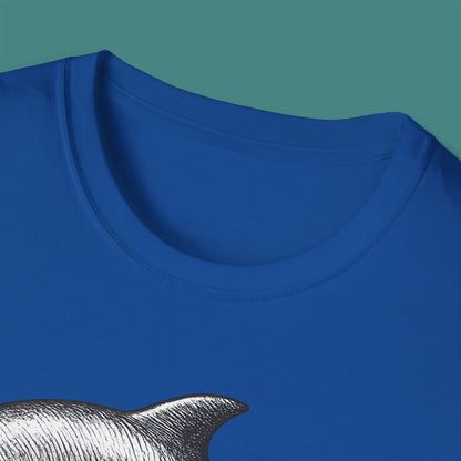 Vintage Etching Dolphin Unisex T-Shirt