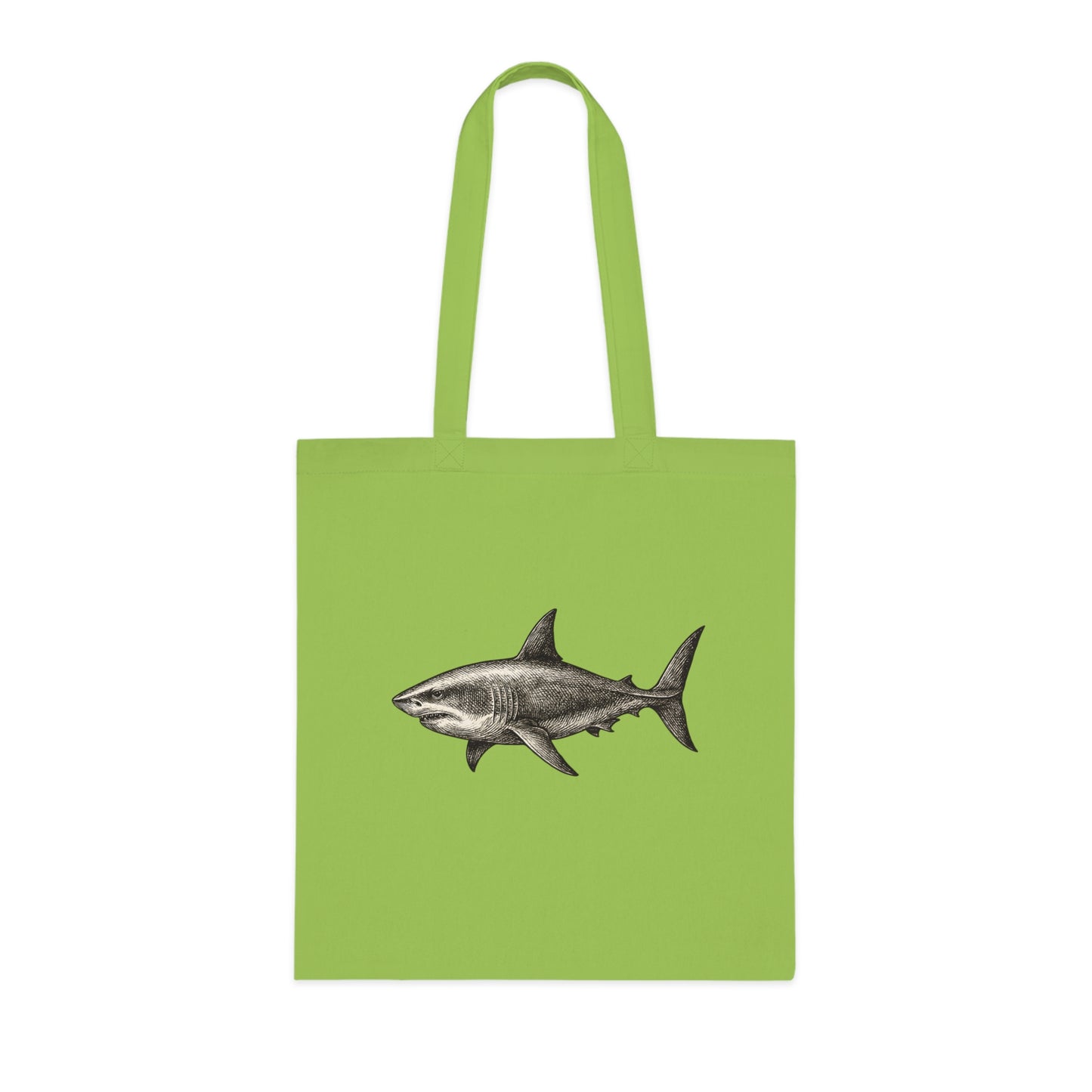 Vintage Etching Shark Tote Bag