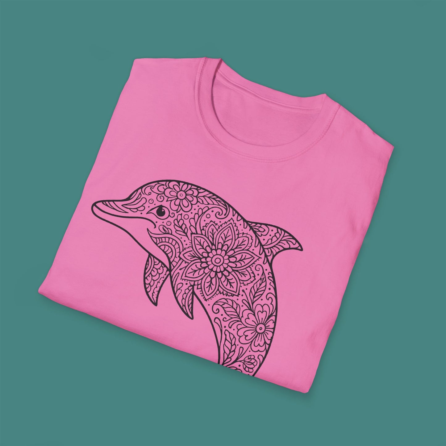 Intricate Mandala Dolphin Unisex T-Shirt