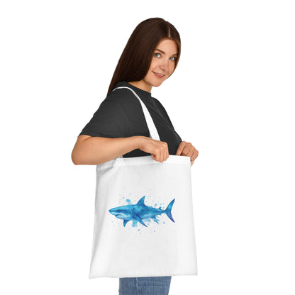 Watercolor Splash Shark Tote Bag