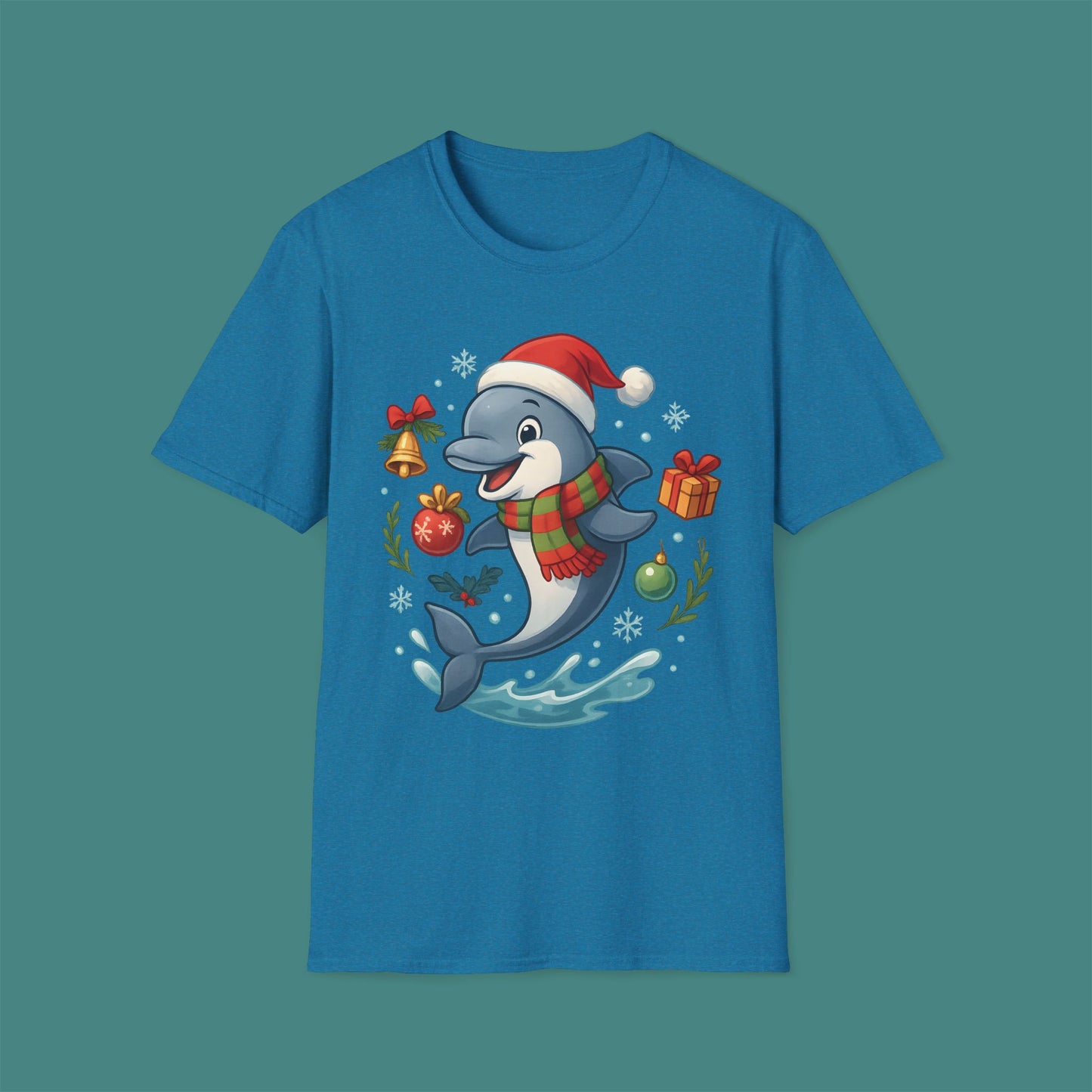 Christmas Dolphin Unisex T-Shirt