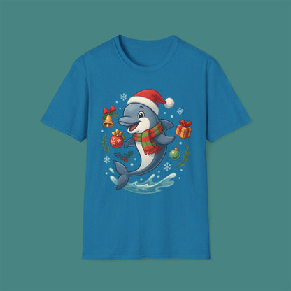 Christmas Dolphin Unisex T-Shirt
