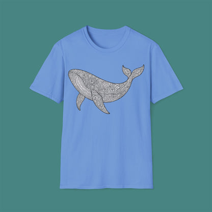 Intricate Mandala Whale Unisex T-Shirt