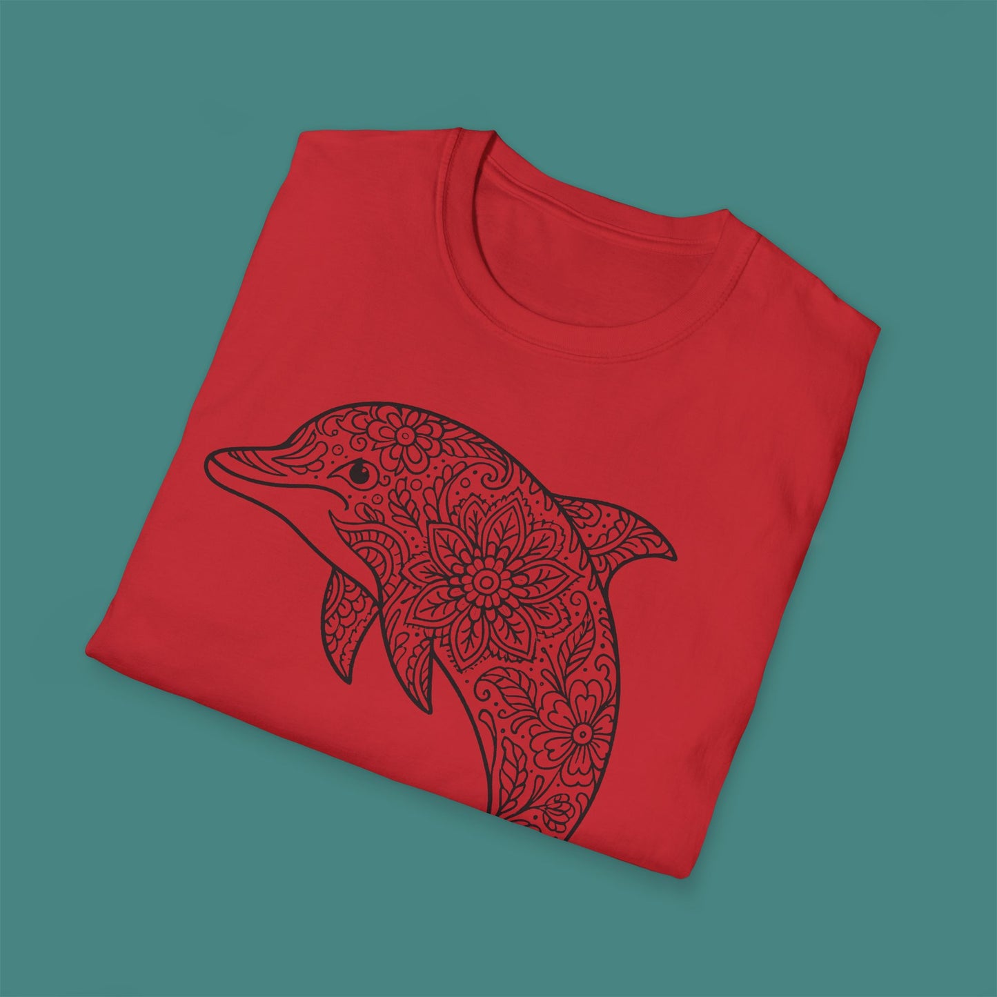 Intricate Mandala Dolphin Unisex T-Shirt