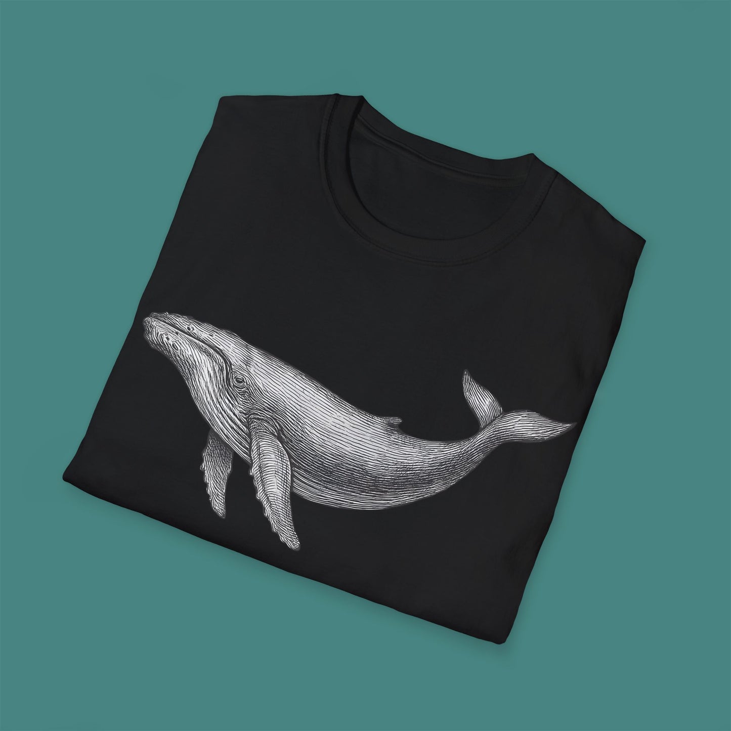 Vintage Etching Whale Unisex T-Shirt