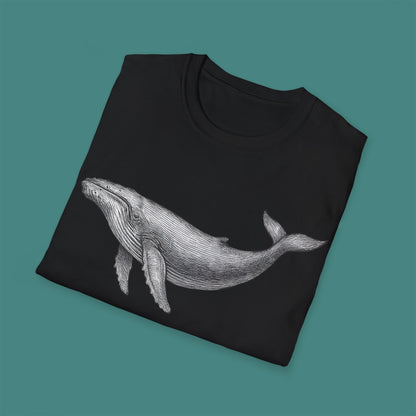 Vintage Etching Whale Unisex T-Shirt