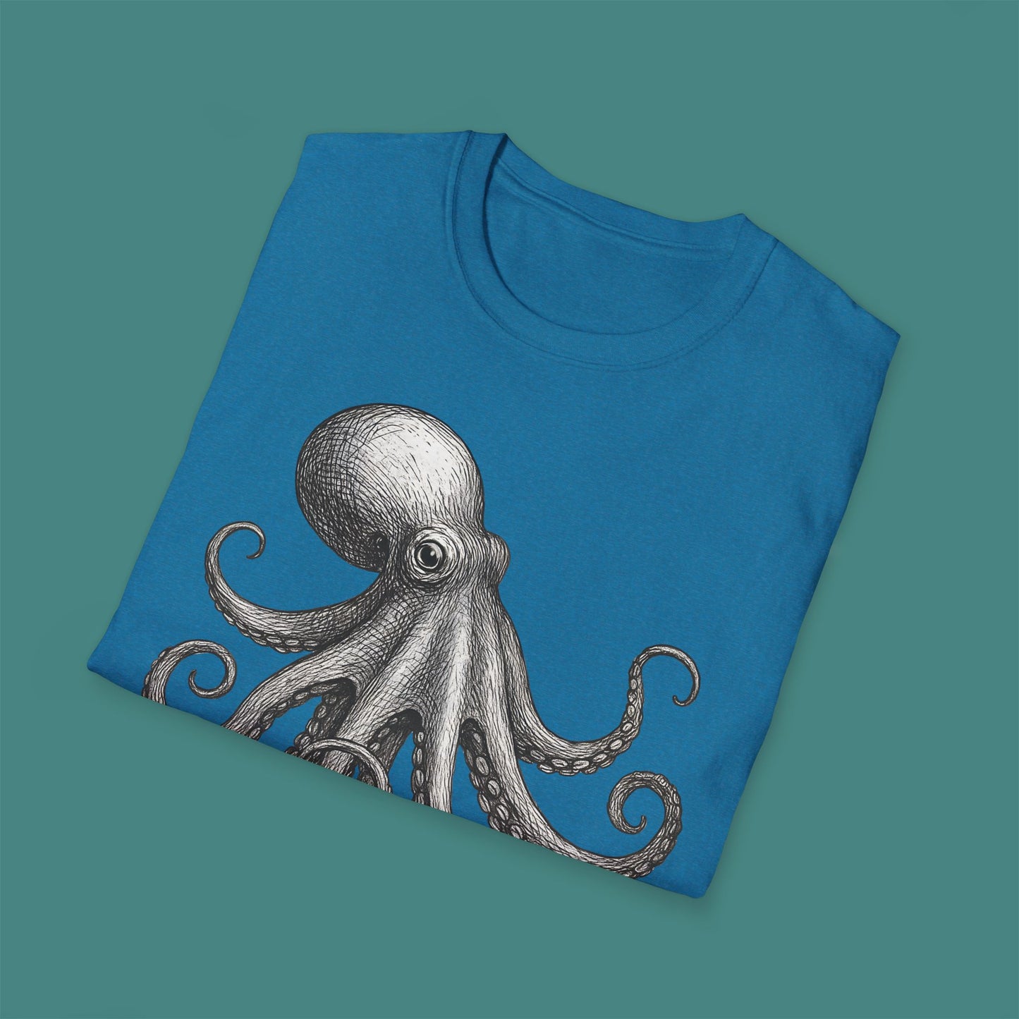 Vintage Etching Octopus Unisex T-Shirt