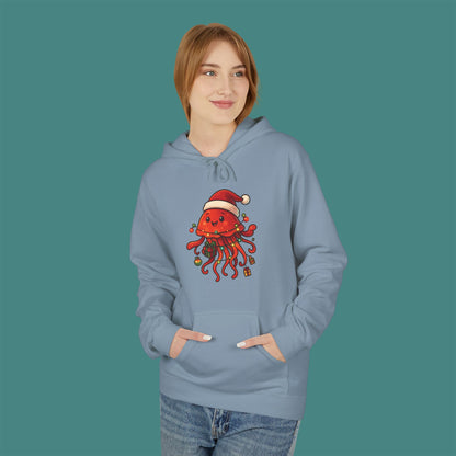 Christmas Jellyfish Fleece Unisex Hoodie