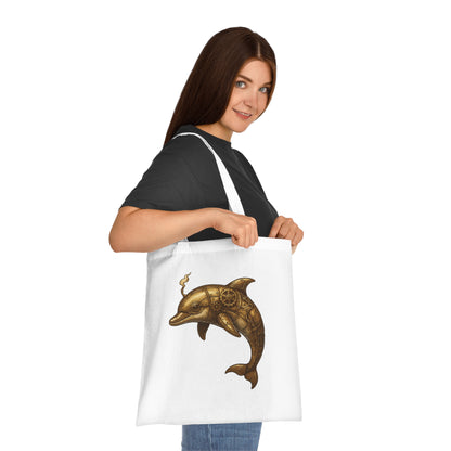 Steampunk Mechanical Dolphin Tote Bag