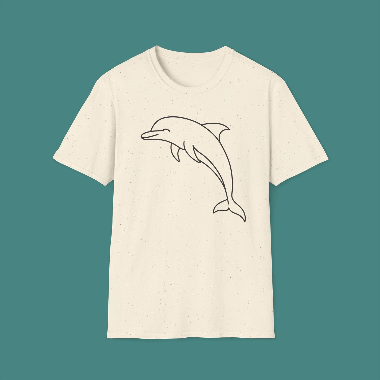 Minimalist Line Art Dolphin Unisex T-Shirt