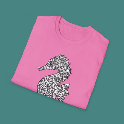 Intricate Mandala Seahorse Unisex T-Shirt