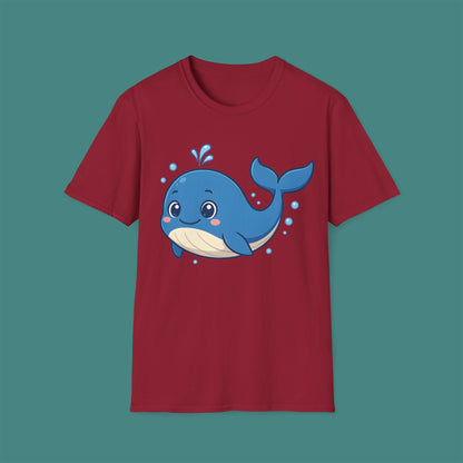Cartoon Cute Whale Unisex T-Shirt