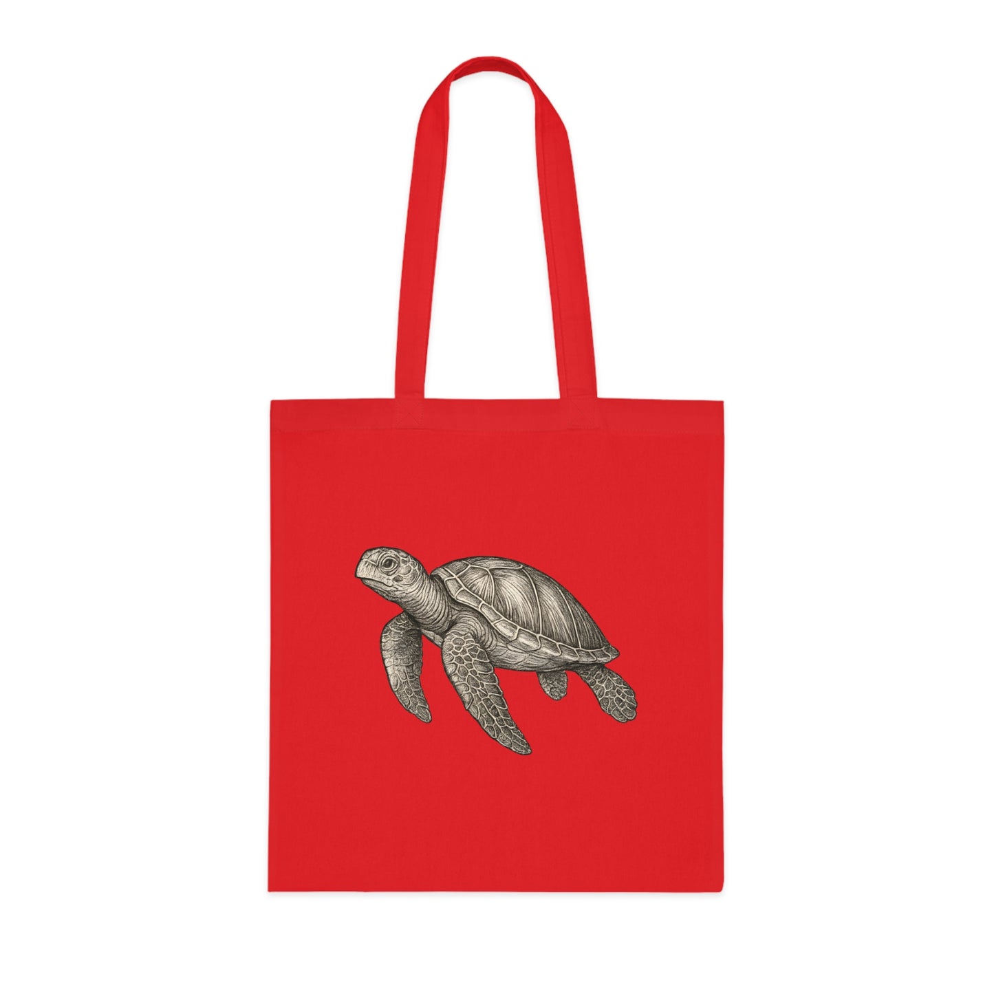 Vintage Etching Turtle Tote Bag