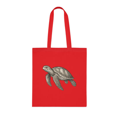 Vintage Etching Turtle Tote Bag