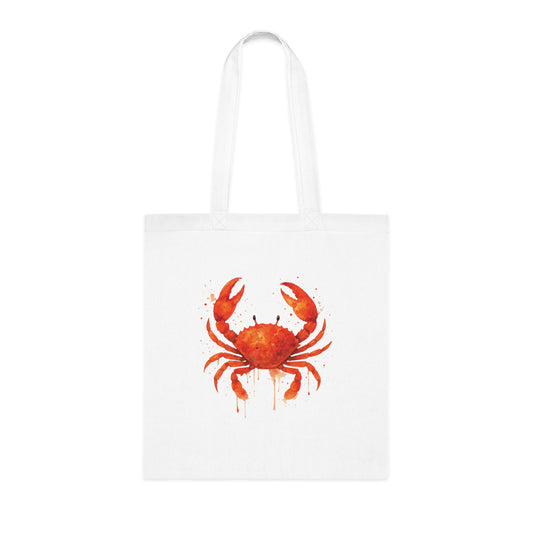 Watercolor Splash Crab Tote Bag