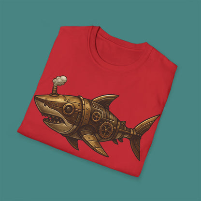 Steampunk Mechanical Shark Unisex T-Shirt