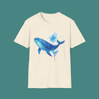 Watercolor Splash Whale Unisex T-Shirt