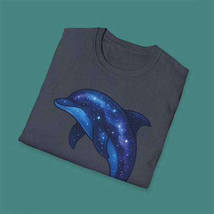 Cosmic Galaxy Dolphin Unisex T-Shirt