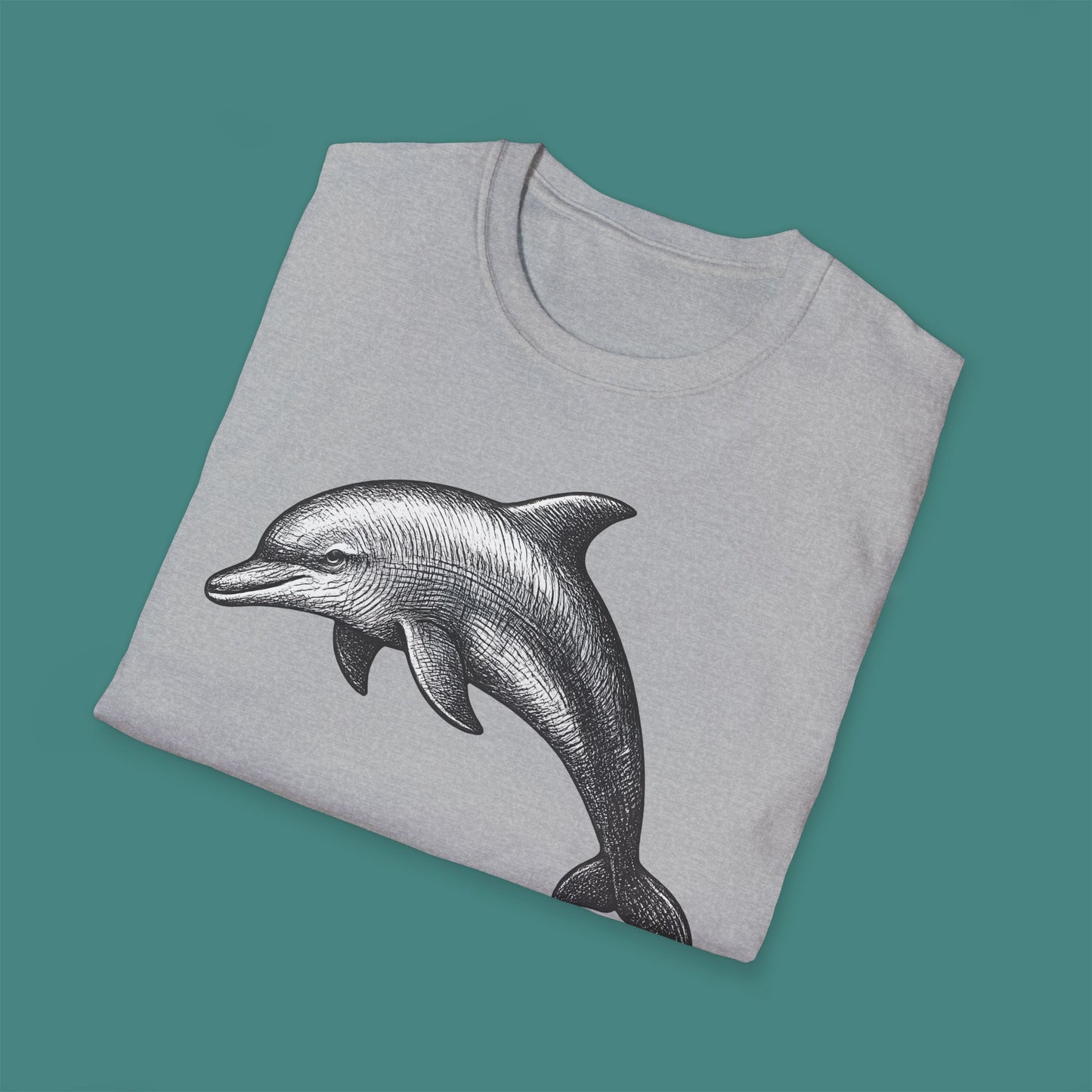 Vintage Etching Dolphin Unisex T-Shirt
