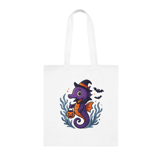 Halloween Seahorse Tote Bag