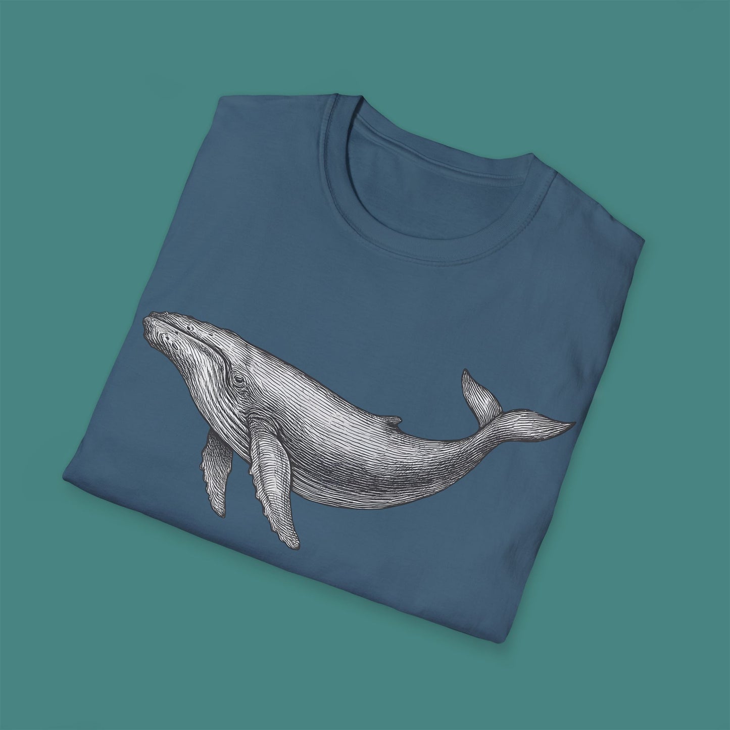 Vintage Etching Whale Unisex T-Shirt