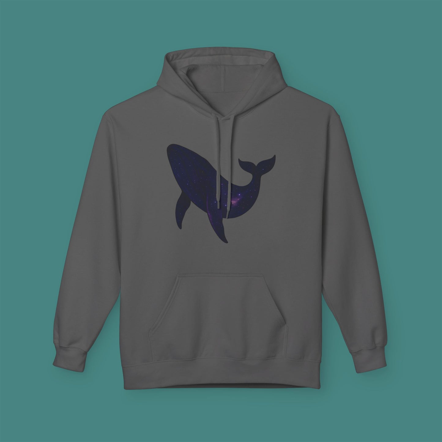 Cosmic Galaxy Whale Fleece Unisex Hoodie