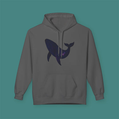 Cosmic Galaxy Whale Fleece Unisex Hoodie