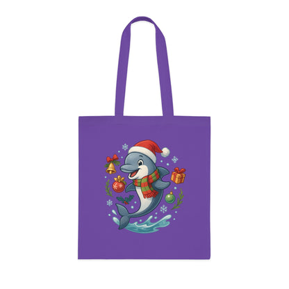 Christmas Dolphin Tote Bag